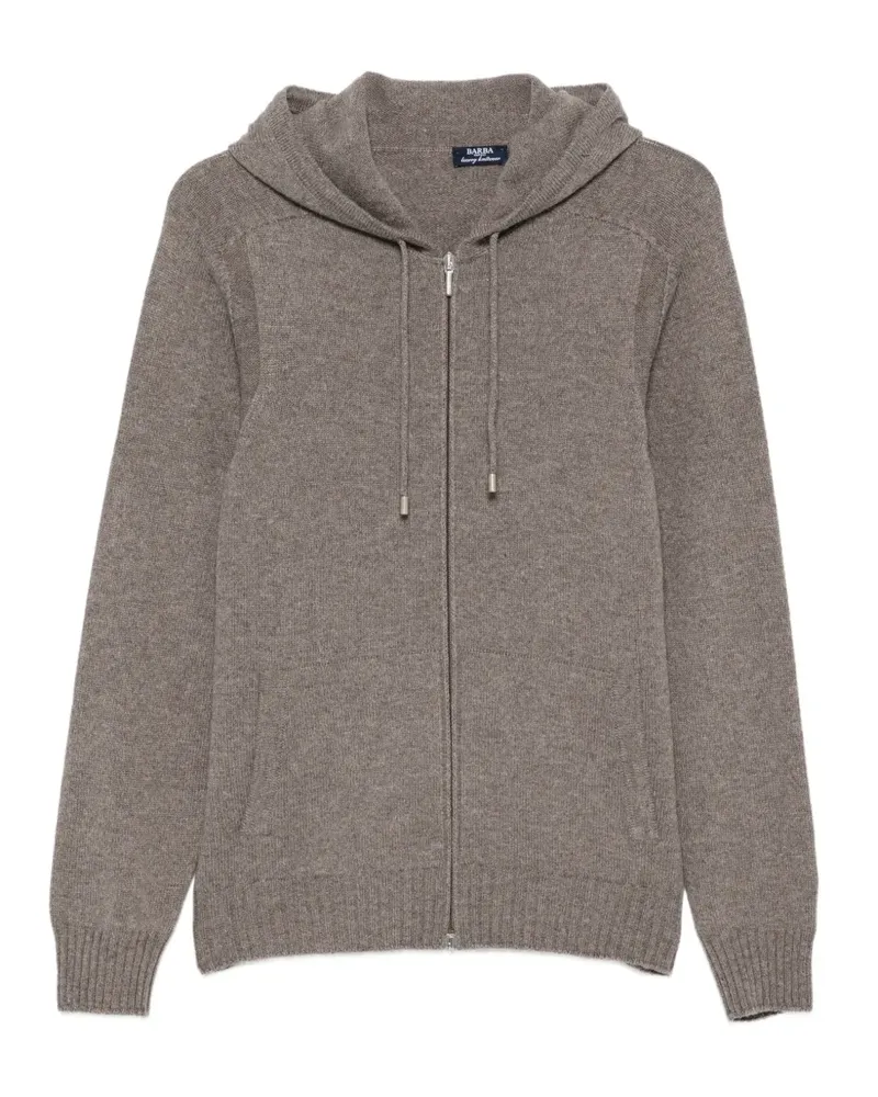 BARBA Cardigan mit Kapuze - Braun Braun