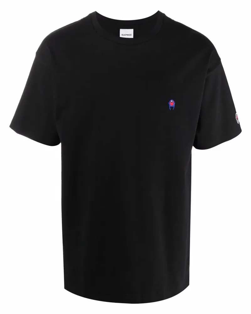 READYMADE T-Shirt mit Logo-Stickerei - Schwarz Schwarz