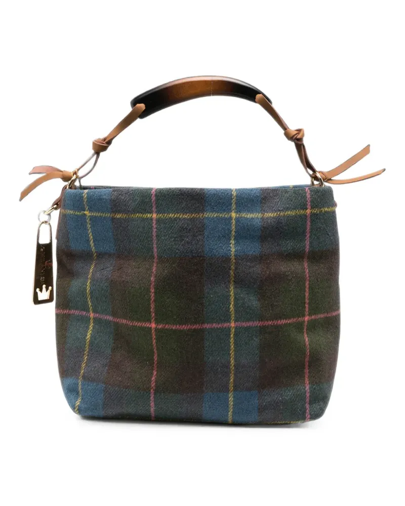La Milanesa Handtasche mit Schottenkaro - Blau Blau