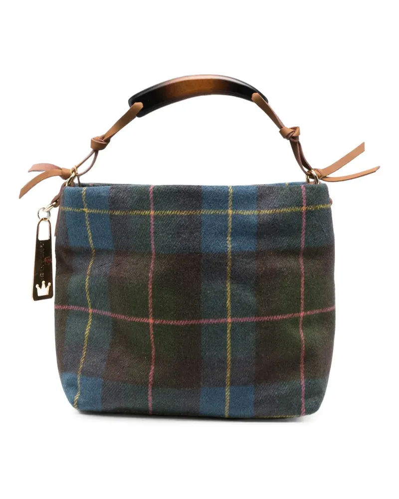 La Milanesa Handtasche mit Schottenkaro - Blau Blau