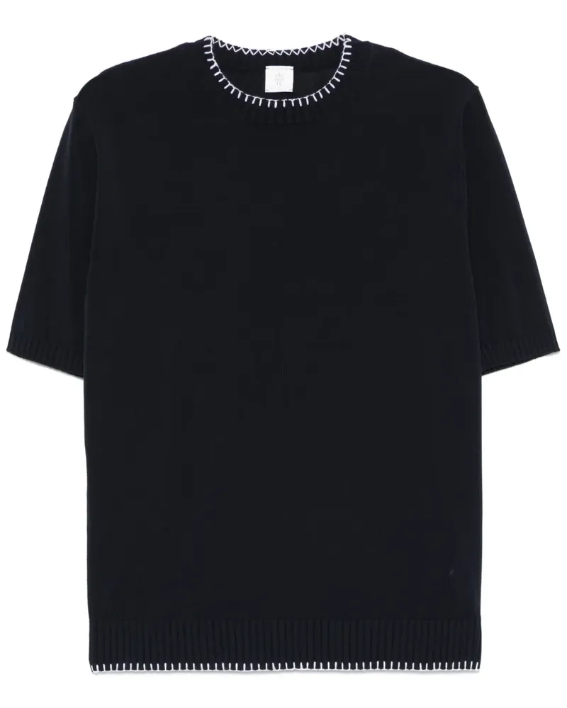Eleventy T-Shirt mit rundem Ausschnitt Blau