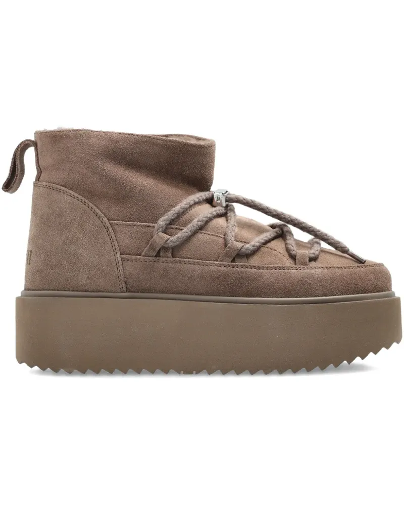 INUIKII Schnürstiefel mit Plateau - Braun Braun