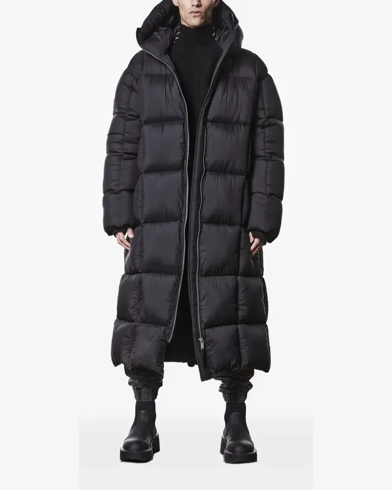 THOM KROM Gefütterter Kapuzenmantel - Schwarz Schwarz