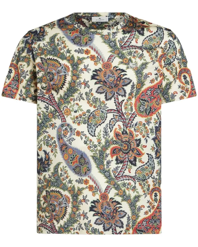 Etro T-Shirt mit Blumen-Paisley - Nude Nude