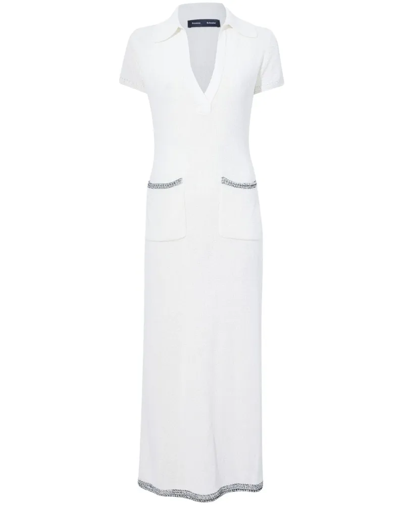 Proenza Schouler Strickkleid mit Kontrastdetails - Weiß Weiß