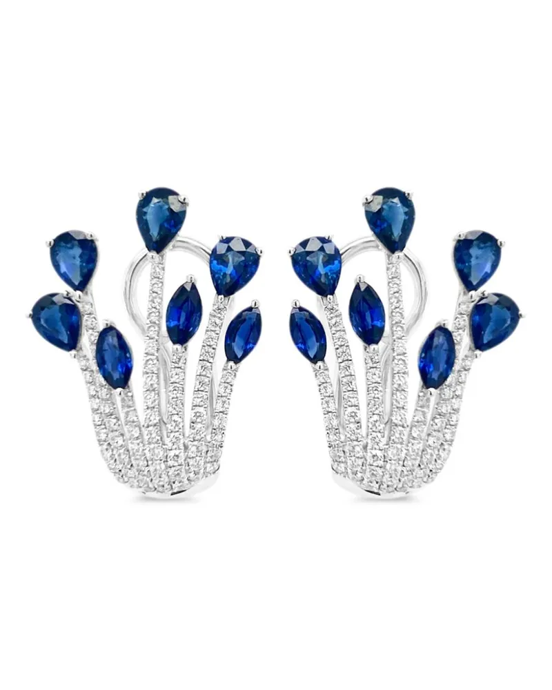 HYT Jewelry 18kt Weißgoldohrringe mit Diamanten - Silber Silber