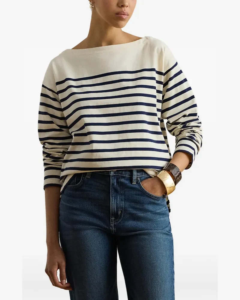 Ralph Lauren striped boat-neck sweatshirt - Nude Nude