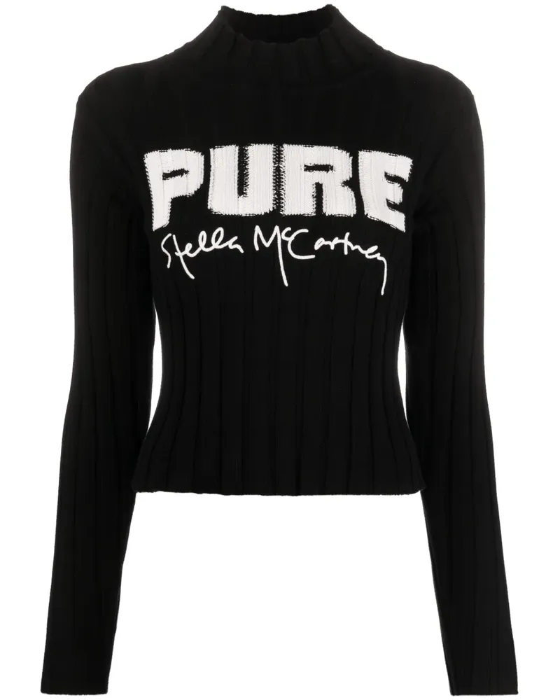 Stella McCartney Bestickter Pullover - Schwarz Schwarz