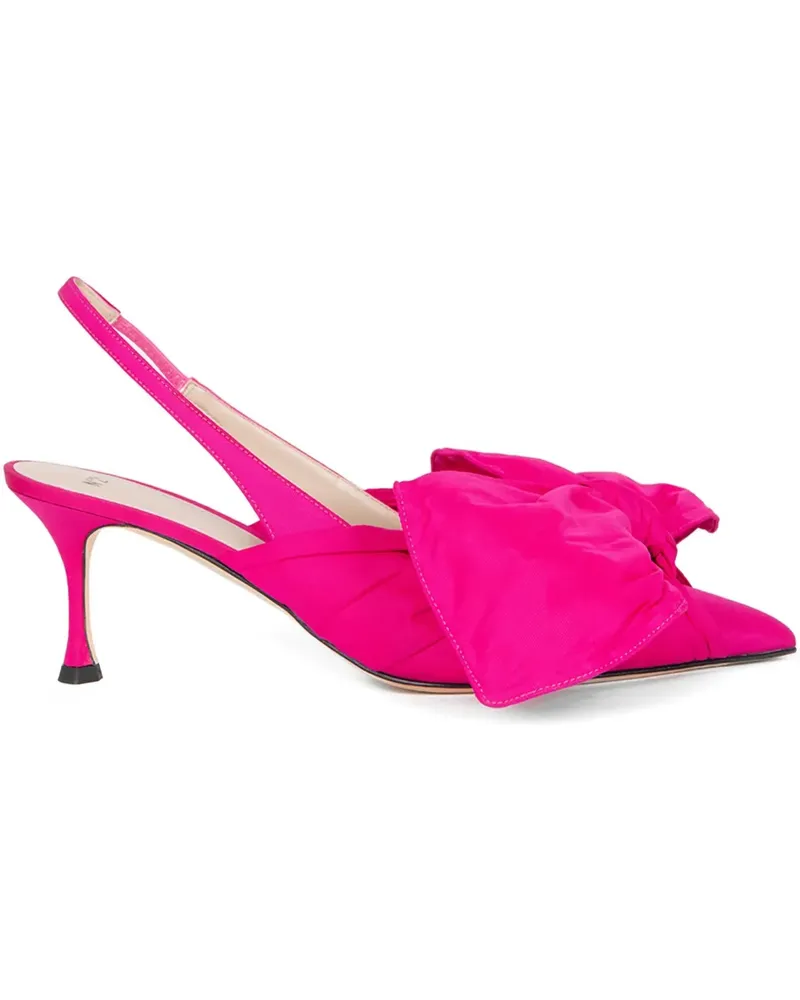 N° 21 Slingback-Pumps mit Oversized-Schleife - Rosa Rosa