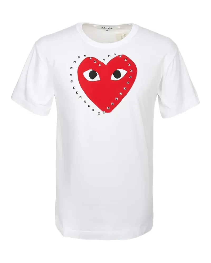 Comme des Garçons Play Stud print embellished T-shirt - Weiß Weiß