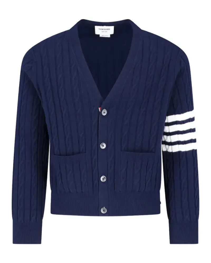 Thom Browne Geknöpfter Cardigan mit V-Ausschnitt - Blau Blau