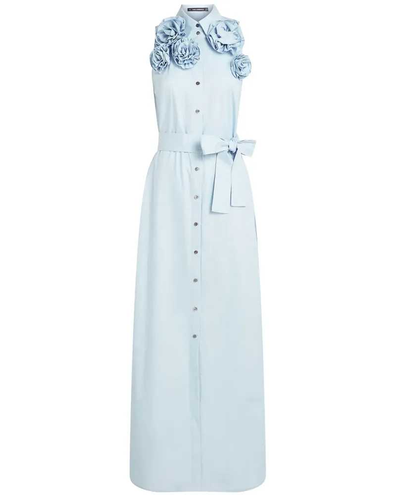 Karl Lagerfeld Maxikleid mit Blumenapplikation - Blau Blau