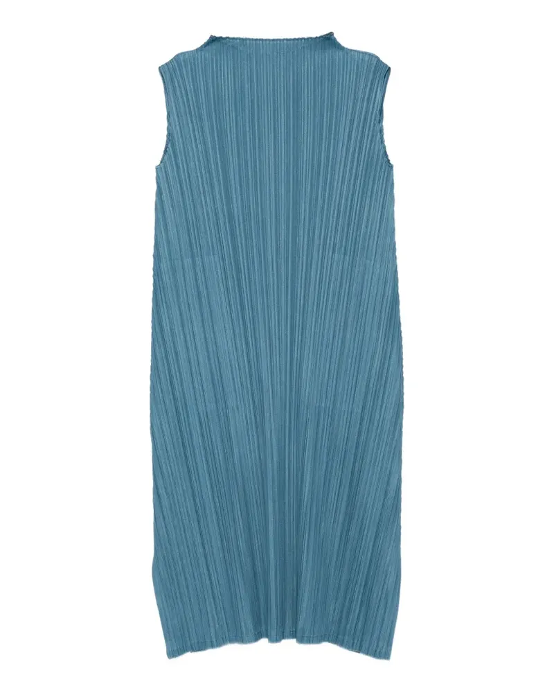 Issey Miyake Ärmelloses Pleats Please Kleid - Blau Blau