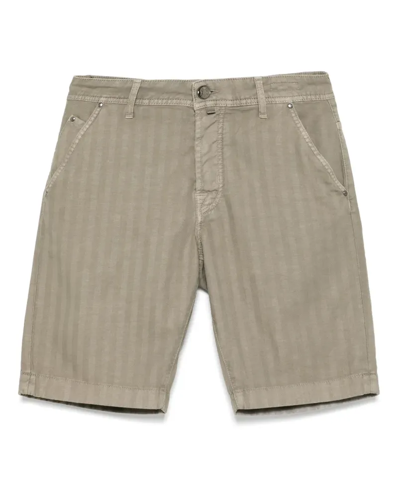 Jacob Cohën Shorts mit Fischgrätenmuster - Braun Braun