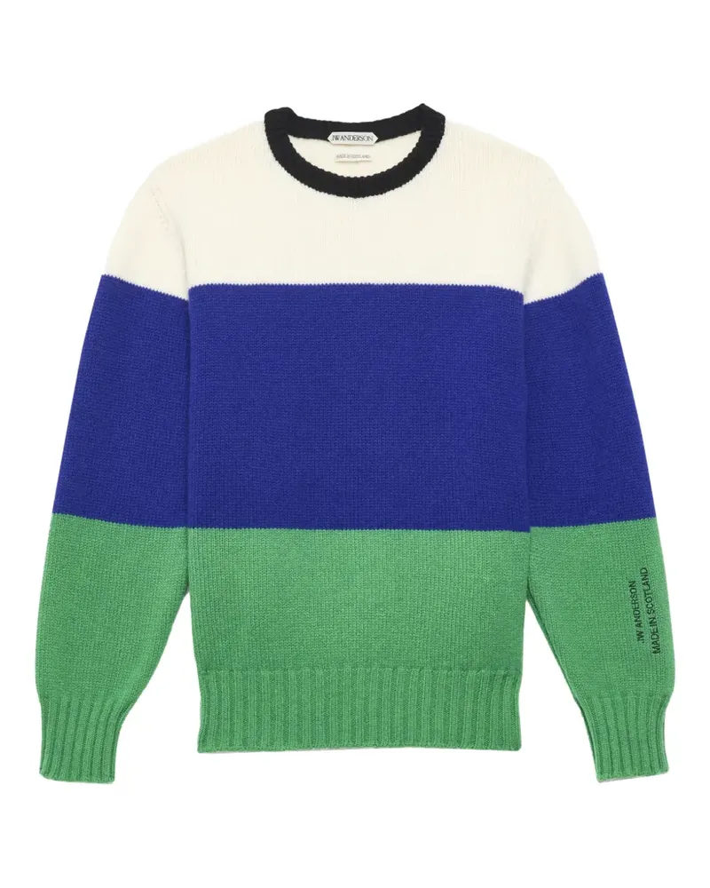 J.W.Anderson colour-block wool sweater - Blau Blau