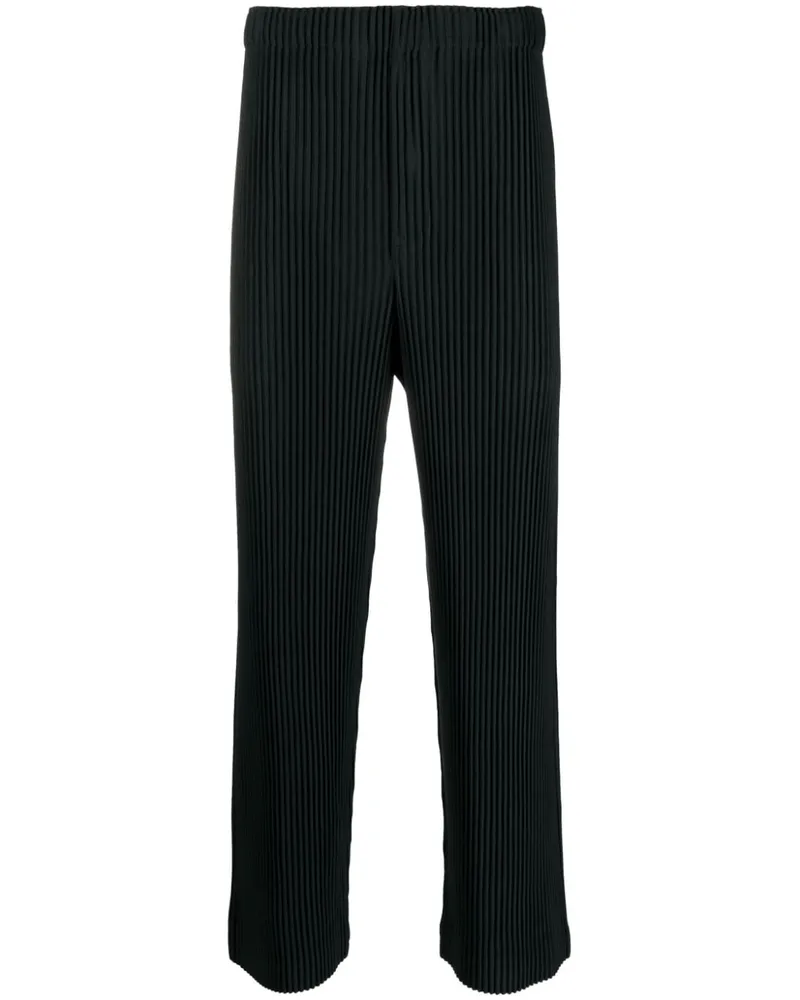 Issey Miyake Plissierte Straight-Leg-Hose - Grün Grün