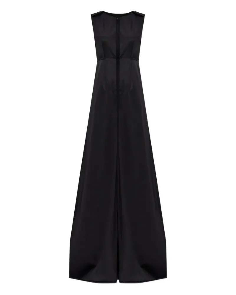 Maison Margiela Kleid mit Logo-Stickerei - Schwarz Schwarz