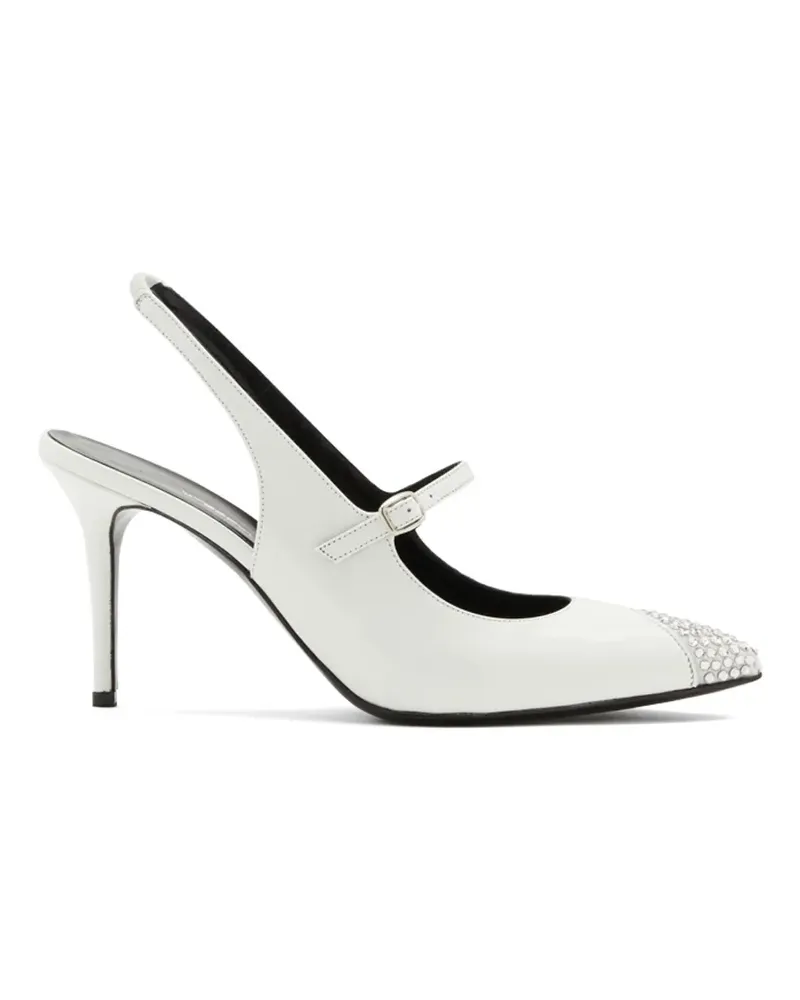 Alessandra Rich buckle embellished pumps - Weiß Weiß