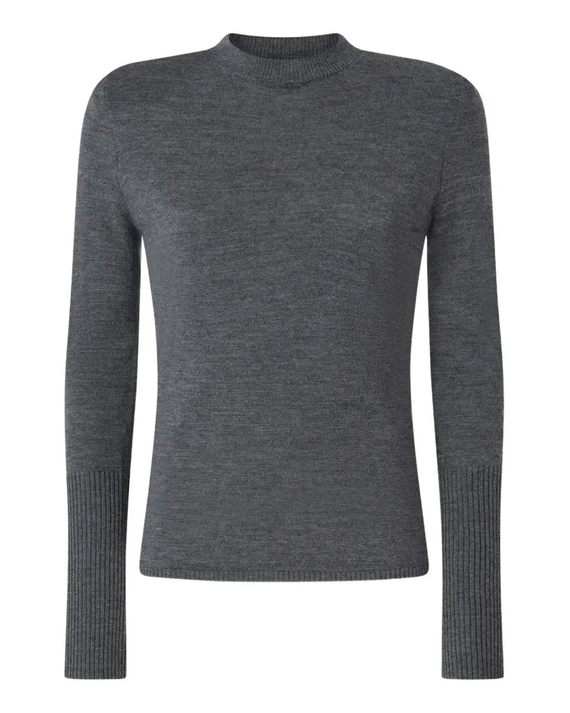 Pinko merino-wool sweater with removable shoulder pads - Grau Grau
