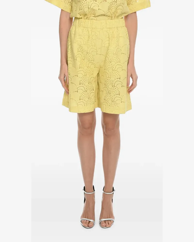 Samsøe & Samsøe perforated-pattern Karen shorts - Gelb Gelb