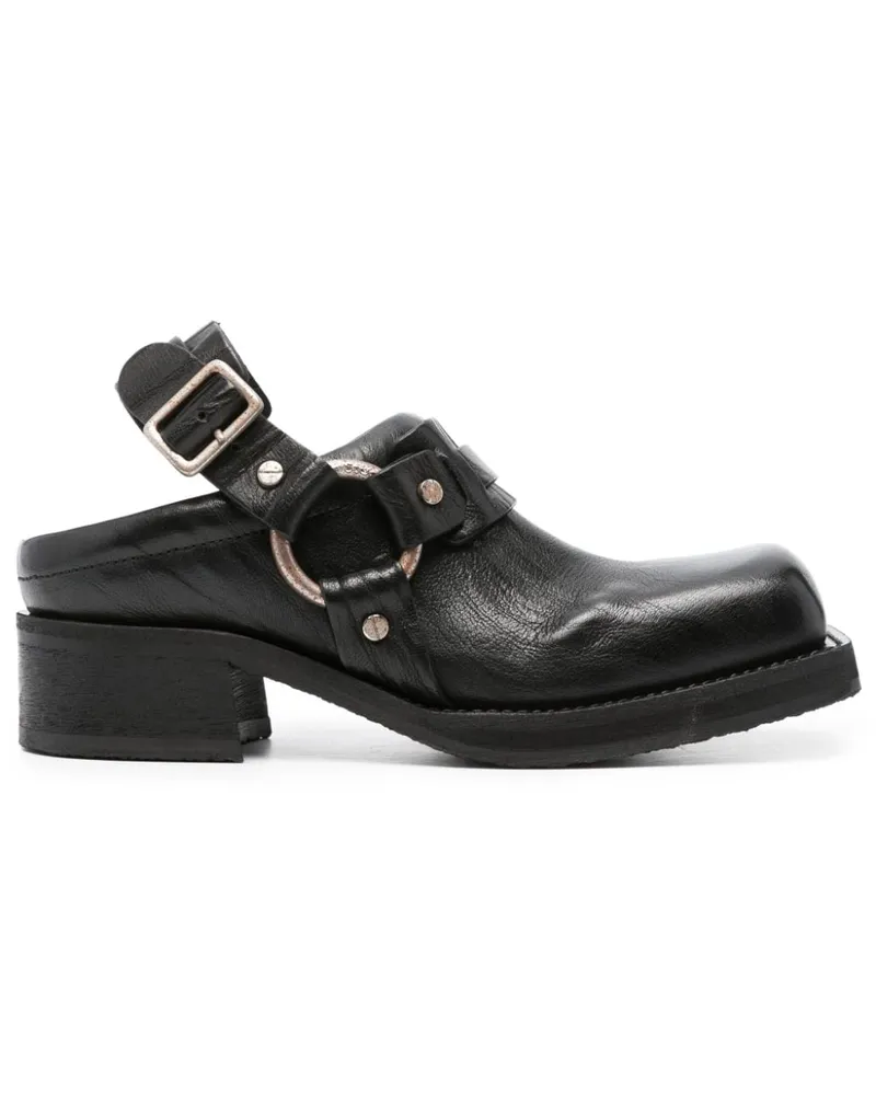 Acne Studios Mules mit eckiger Kappe - Schwarz Schwarz