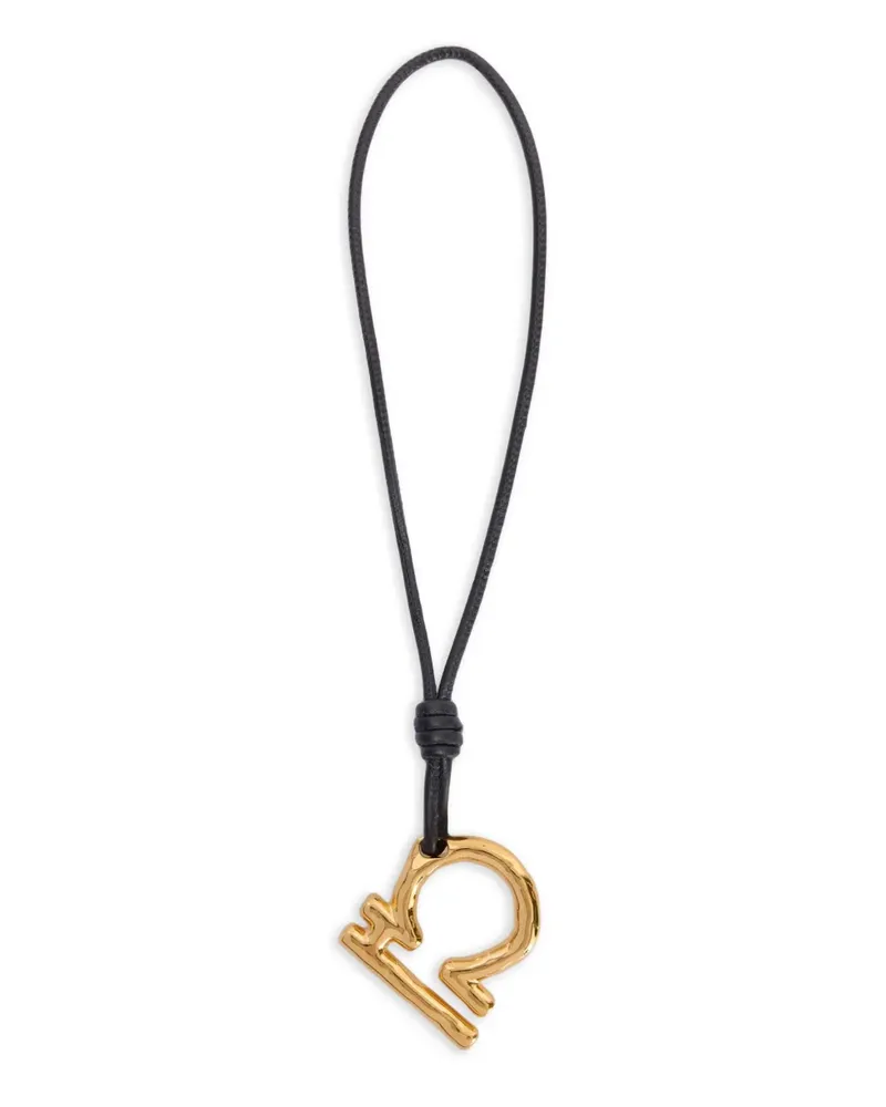 Jil Sander Zodiac charm leather necklace - Gold Gold