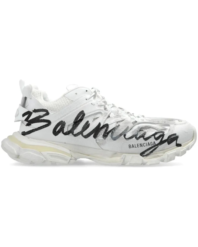 Balenciaga Track Signature Sneakers - Weiß Weiß