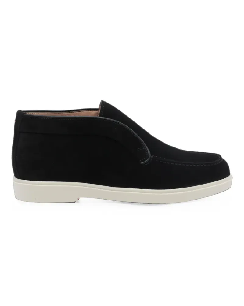 Santoni suede slip-on sneakers - Schwarz Schwarz