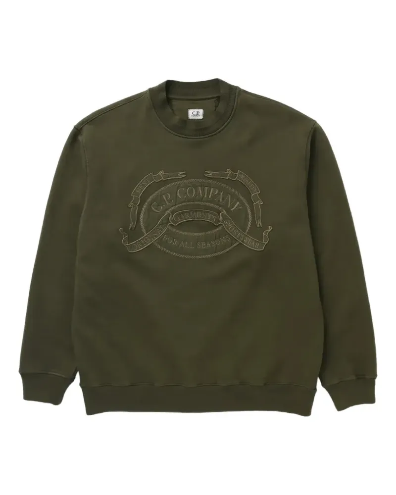 C.P. Company Pullover mit Logo-Stickerei - Grün Grün