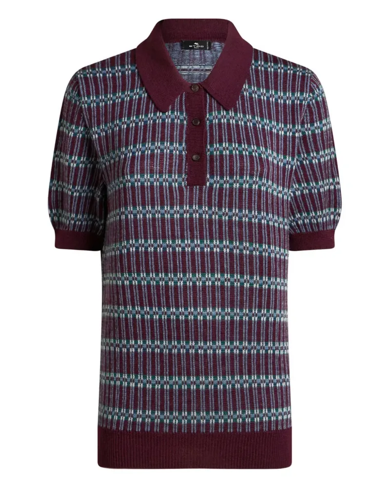 Etro Poloshirt aus Jacquard - Rot Rot