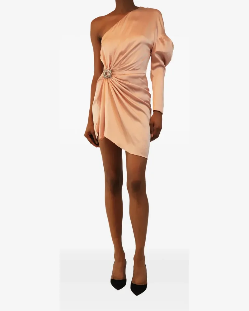 Alexandre Vauthier one-shoulder diamante-embellishement mini dress - Rosa Rosa