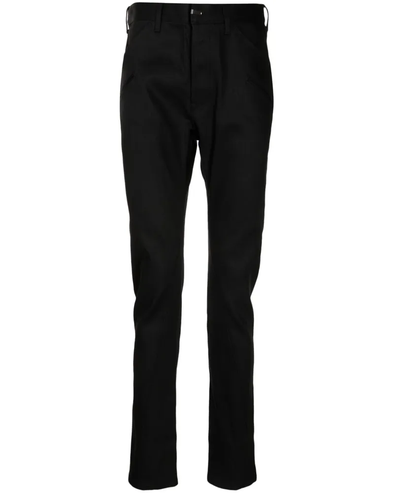 The Viridi-anne Halbhohe Slim-Fit-Hose - Schwarz Schwarz