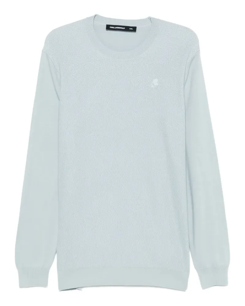 Karl Lagerfeld logo-embroidery sweater - Blau Blau