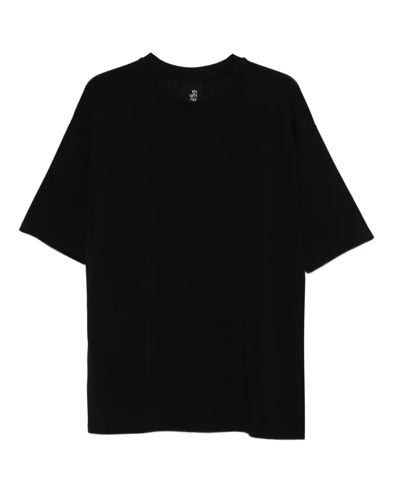 THOM KROM T-Shirt mit Rundhalsausschnitt - Schwarz Schwarz
