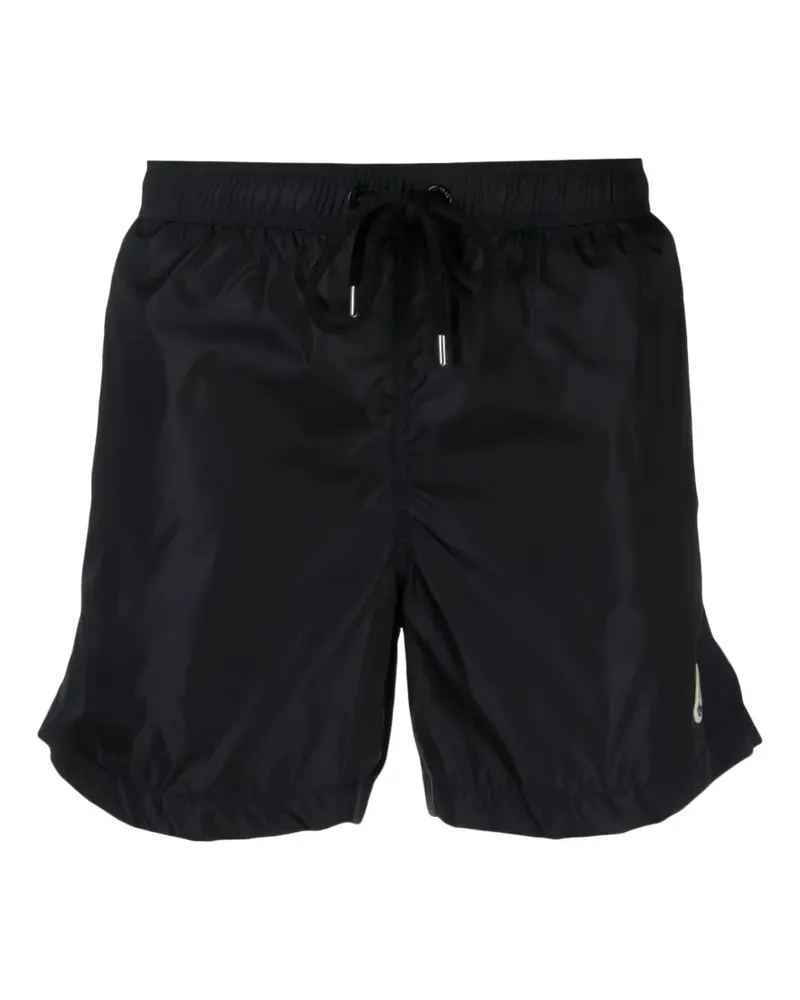 Moncler logo-patch swim shorts - Schwarz Schwarz