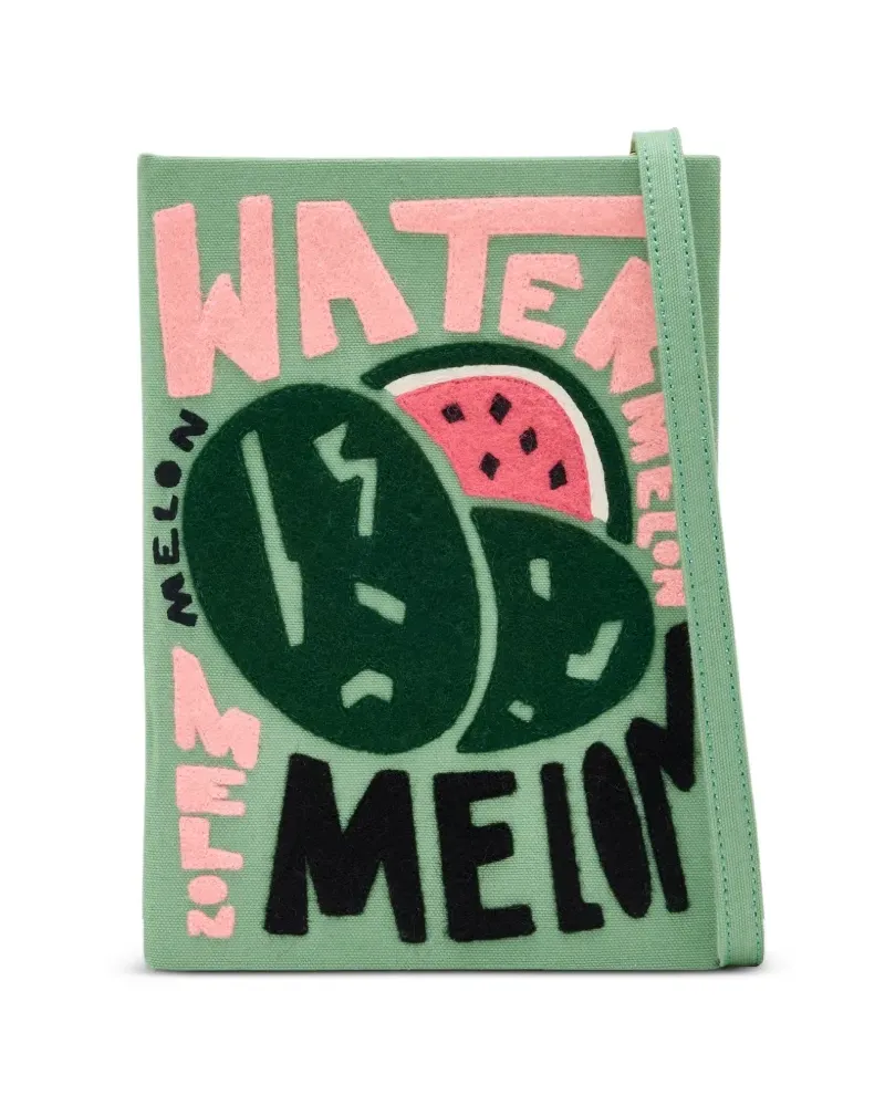 Olympia Le-Tan watermelon-embroidery clutch bag - Grün Grün