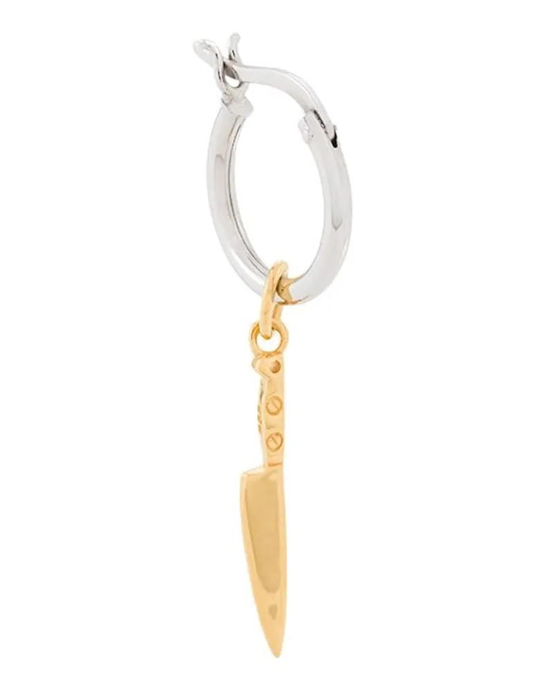 True Rocks Zweifarbige Creole mit Messer - Silber Silber