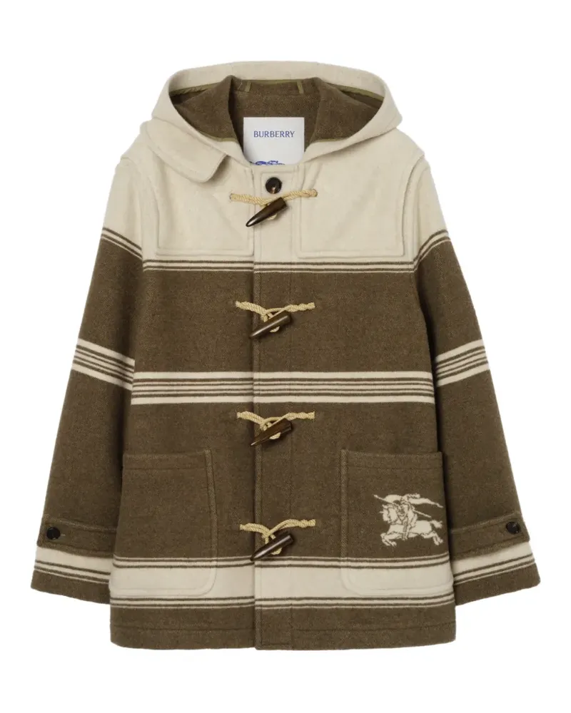 Burberry Harrogate striped hooded duffle coat - Braun Braun