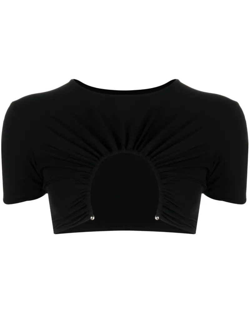 Christopher Esber Cropped-Hemd mit Cut-Out - Schwarz Schwarz