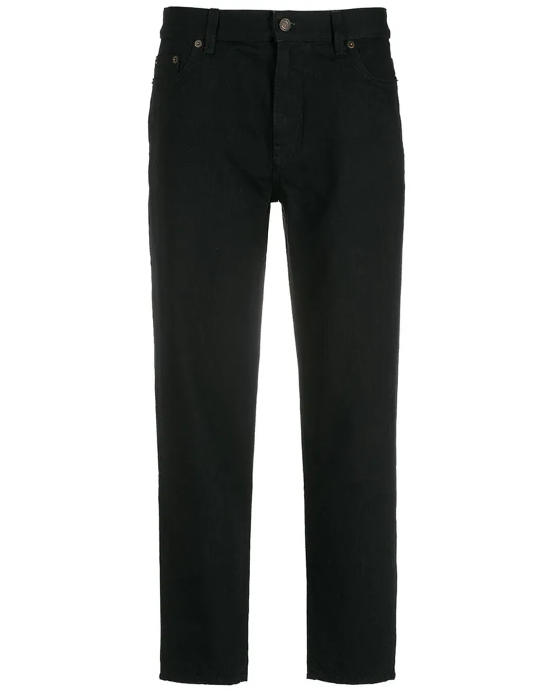 Saint Laurent Jeans mit geradem Bein - Schwarz Schwarz