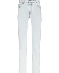 OFF-WHITE Skinny-Jeans mit diagonalen Streifen Blau