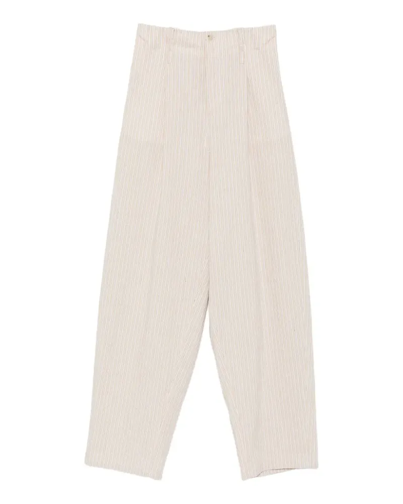 N° 21 striped pleated trousers - Nude Nude