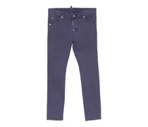 logo-tag slim-fit jeans - Violett