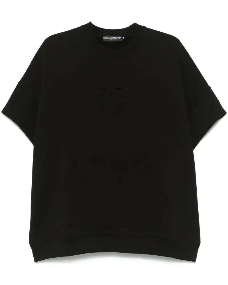 Dolce & Gabbana Sweatshirt mit Logo-Prägung - Schwarz Schwarz