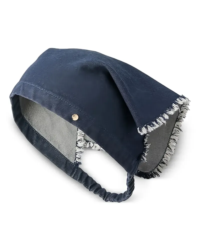 Maison Michel Natasha Hut mit Fransen - Blau Blau