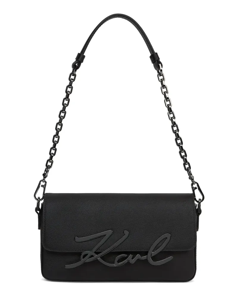 Karl Lagerfeld small K/Signature chain shoulder bag - Schwarz Schwarz