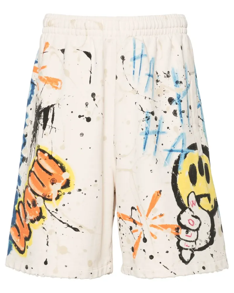 BARROW Joggingshorts mit Graffiti-Print - Nude Nude