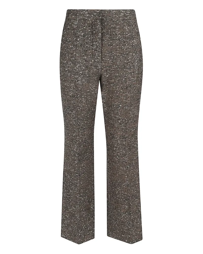 Giambattista Valli tweed-texture trousers - Braun Braun