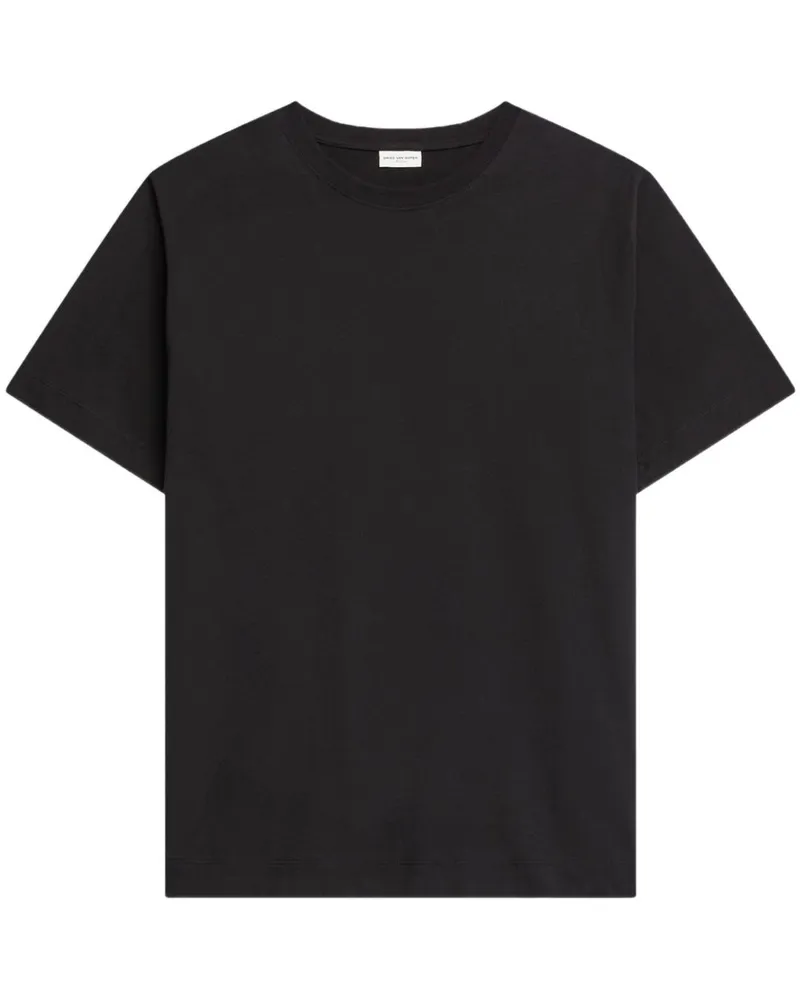Dries van Noten T-Shirt mit rundem Ausschnitt - Schwarz Schwarz