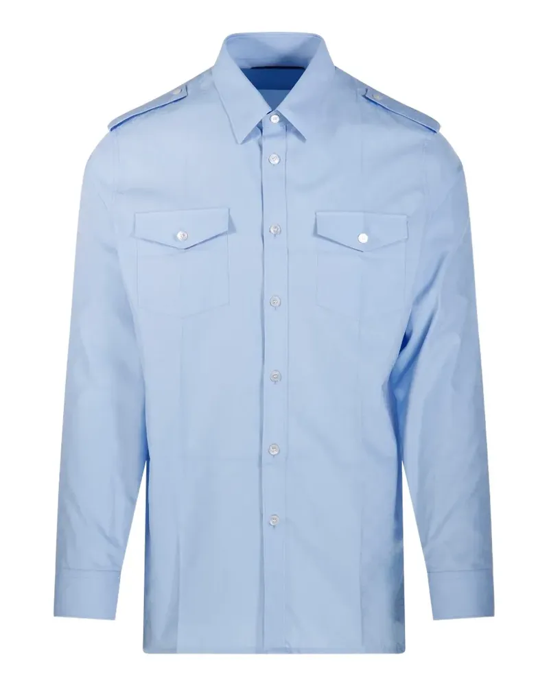 Gucci Hemd mit Schulterklappen - Blau Blau